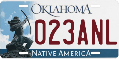 OK license plate 023ANL