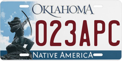 OK license plate 023APC