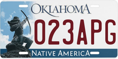OK license plate 023APG