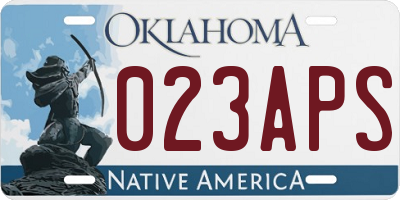 OK license plate 023APS