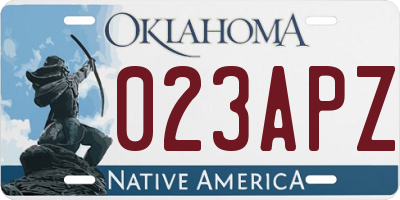 OK license plate 023APZ