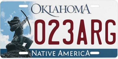 OK license plate 023ARG
