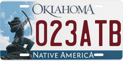 OK license plate 023ATB