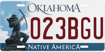 OK license plate 023BGU