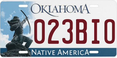 OK license plate 023BIO