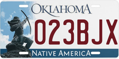 OK license plate 023BJX