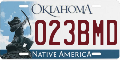 OK license plate 023BMD