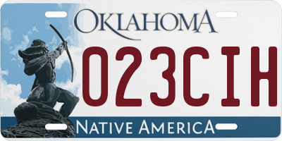 OK license plate 023CIH