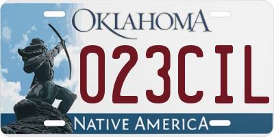 OK license plate 023CIL