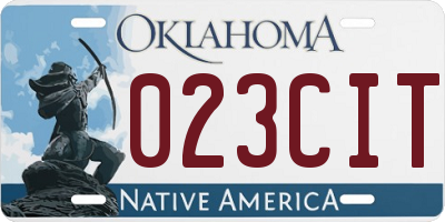 OK license plate 023CIT