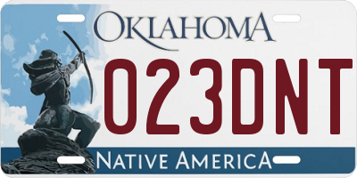 OK license plate 023DNT