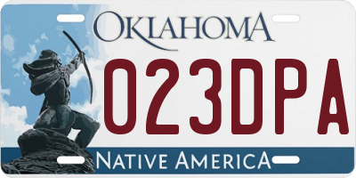 OK license plate 023DPA