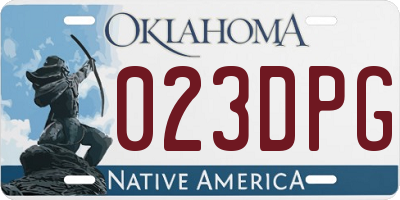 OK license plate 023DPG