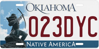 OK license plate 023DYC