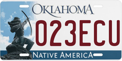 OK license plate 023ECU