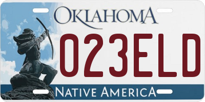 OK license plate 023ELD