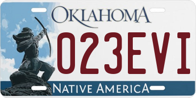 OK license plate 023EVI
