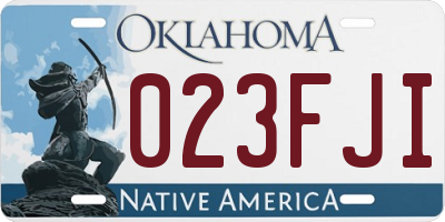 OK license plate 023FJI