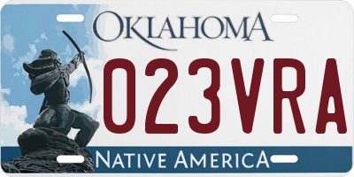 OK license plate 023VRA