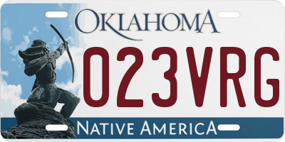OK license plate 023VRG
