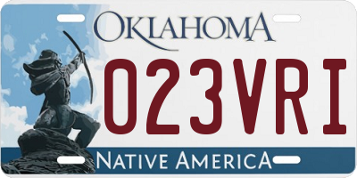 OK license plate 023VRI