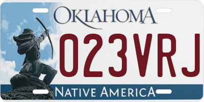 OK license plate 023VRJ