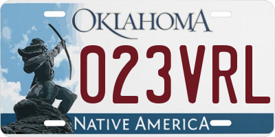 OK license plate 023VRL