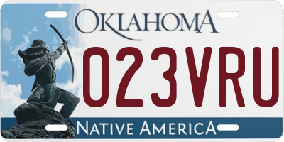 OK license plate 023VRU
