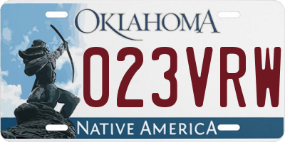 OK license plate 023VRW
