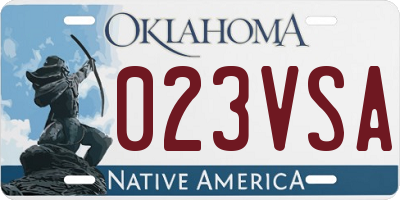 OK license plate 023VSA