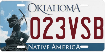 OK license plate 023VSB