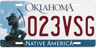 OK license plate 023VSG