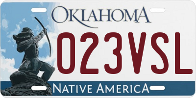 OK license plate 023VSL