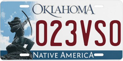 OK license plate 023VSO
