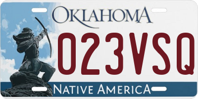 OK license plate 023VSQ