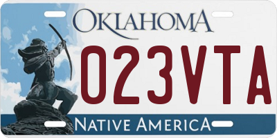 OK license plate 023VTA