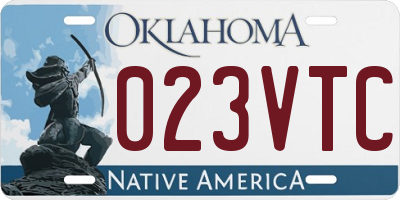 OK license plate 023VTC