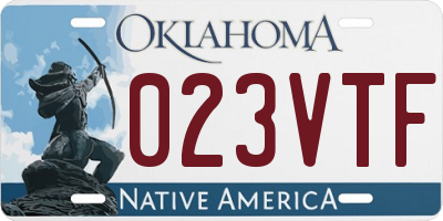 OK license plate 023VTF