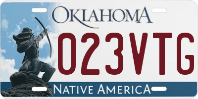 OK license plate 023VTG