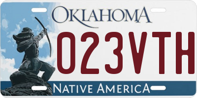 OK license plate 023VTH