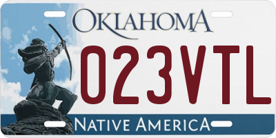 OK license plate 023VTL