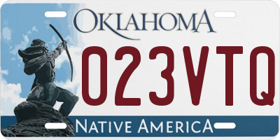 OK license plate 023VTQ