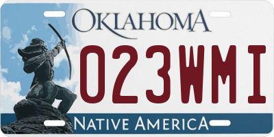 OK license plate 023WMI