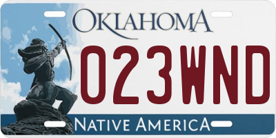 OK license plate 023WND