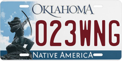 OK license plate 023WNG