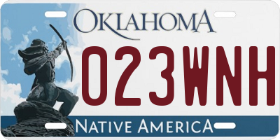 OK license plate 023WNH