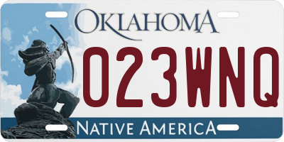 OK license plate 023WNQ