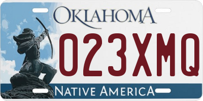 OK license plate 023XMQ