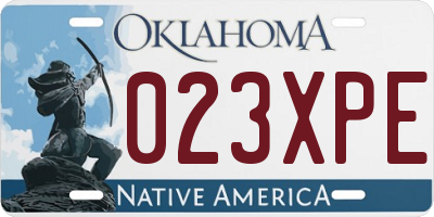 OK license plate 023XPE