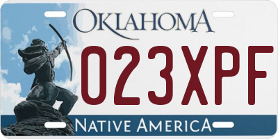 OK license plate 023XPF